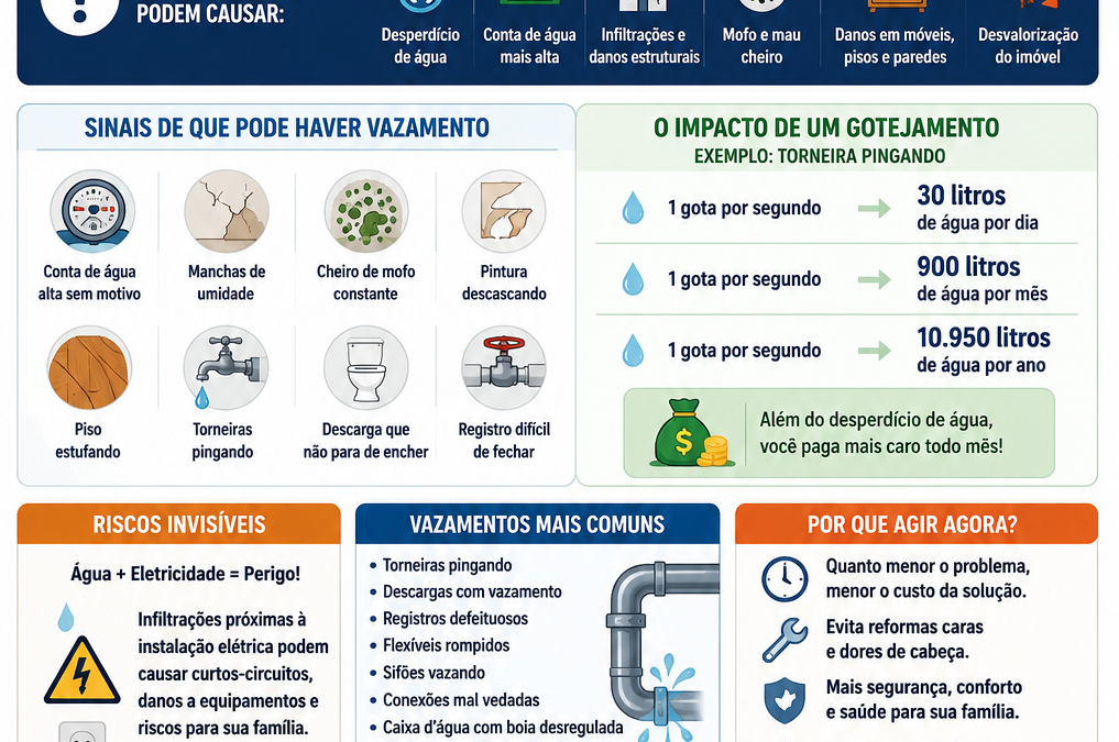 Vazamento em casa: quando um pequeno gotejamento pode virar um grande prejuízo